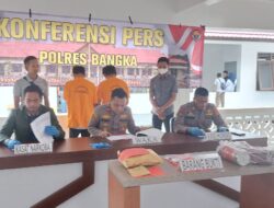 Dua Pengedar Sabu di Sungailiat Dibekuk Tim Kibas Polres Bangka