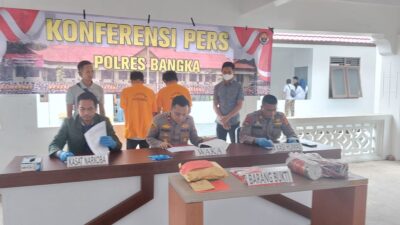 Dua Pengedar Sabu di Sungailiat Dibekuk Tim Kibas Polres Bangka