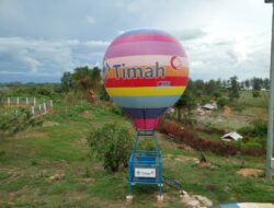 PT Timah Tbk Hadirkan Replika Balon Udara, Tambah Spot Foto di Bukit Samak Belitung Timur