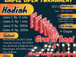 Mau Ngopi Gratis dan Dapat Duit Jutaan? Daftar Turnamen Gaple ke Milenial Cafe Sekarang!!!