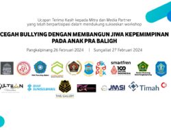 PWI Babel Ucapkan Terimakasih Kepada Mitra yang Mendukung Suksesnya Workshop Cegah Bullying