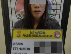 Polres Basel Ringkus Ibu Rumah Tangga di Toboali, Diduga Terlibat Penyalahgunaan Narkotika