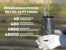 HUT ke-48: 48.000 Pohon Ditanam, Komitmen PT Timah Terhadap Kelestarian Lingkungan