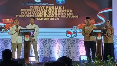 Debat Kedua Calon Gubernur dan Wakil Gubernur dilaksanakan di Hotel BW Suite Tanjung Pandan